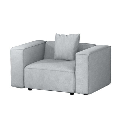 Artiss Sofa Lounge Set 1 Seater Modular Chaise Chair Suite Couch Fabric Grey